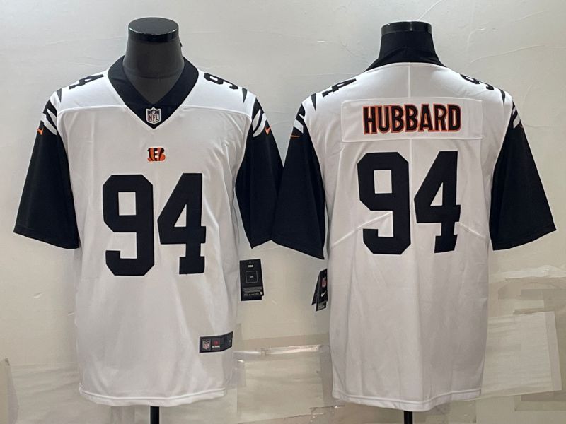 Men Cincinnati Bengals 94 Sam Hubbard White Nike Vapor Limited NFL Jersey